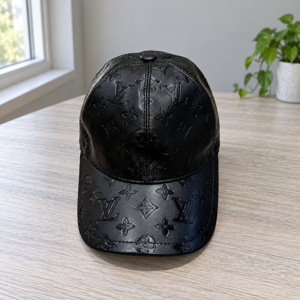Louis Vuitton Black Tonal Monogram Cap